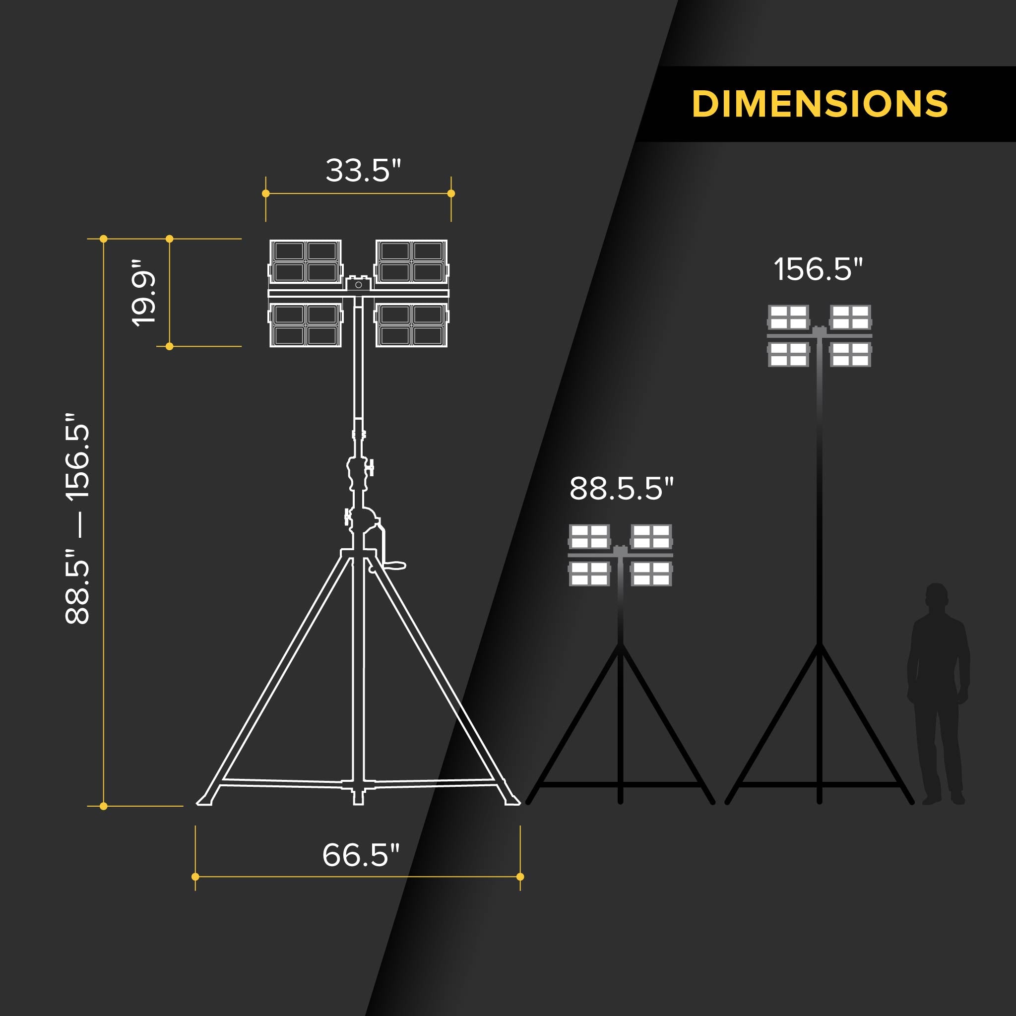 1200 Watt Flood Light Kit
