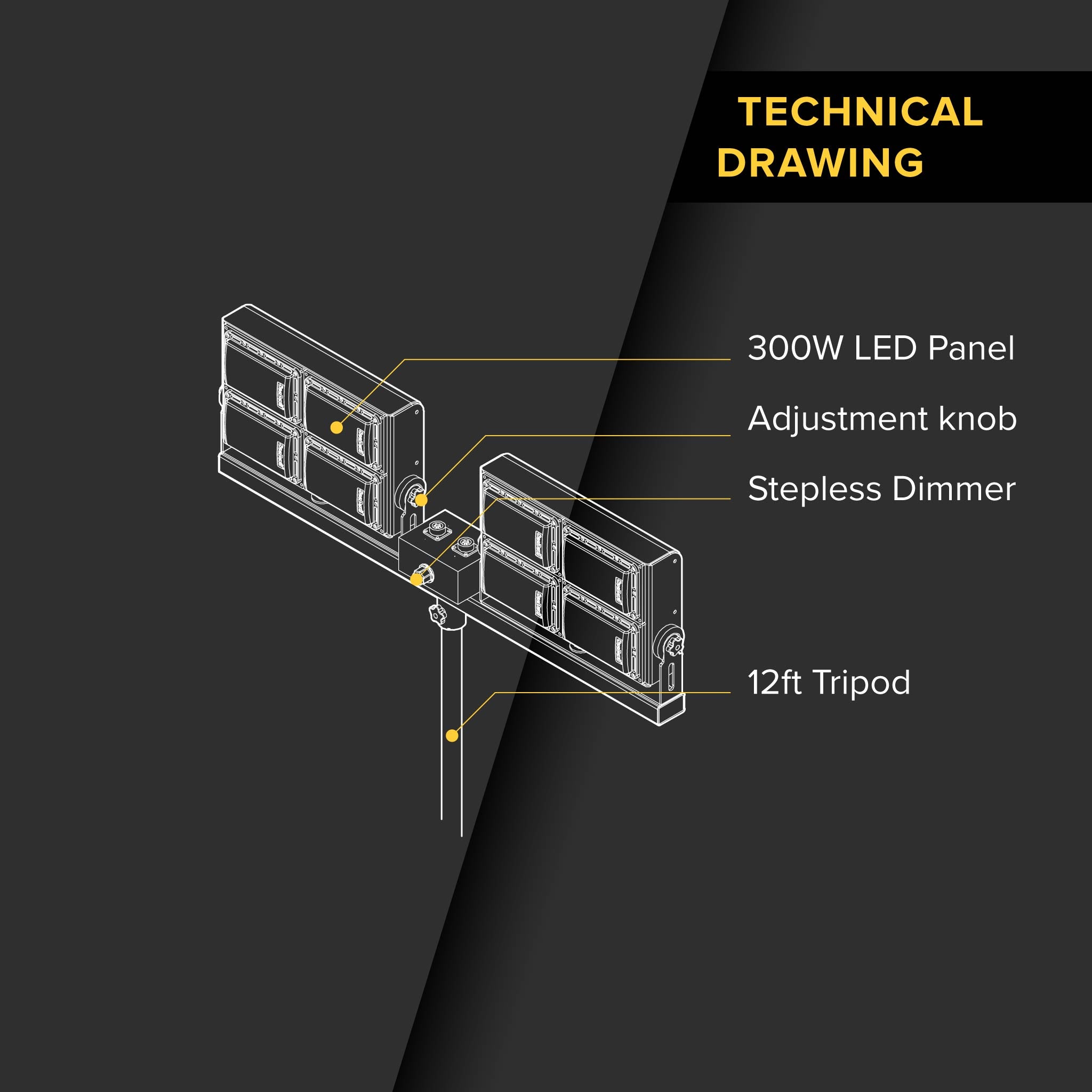 600 Watt Flood Light Kit