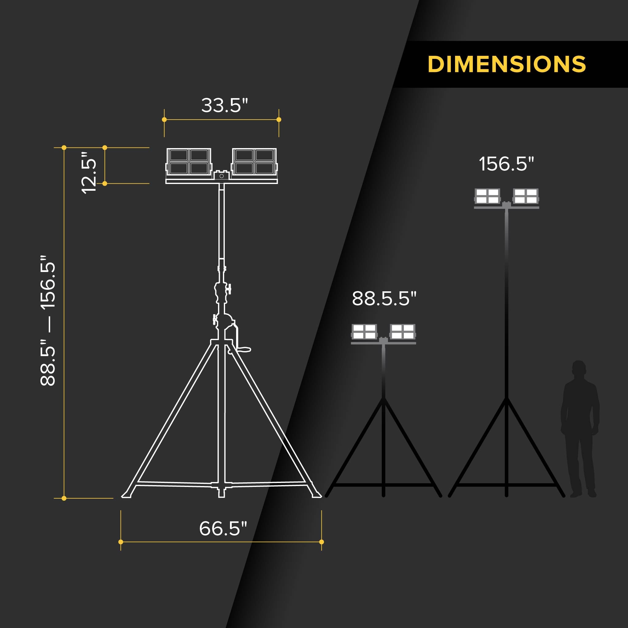 600 Watt Flood Light Kit
