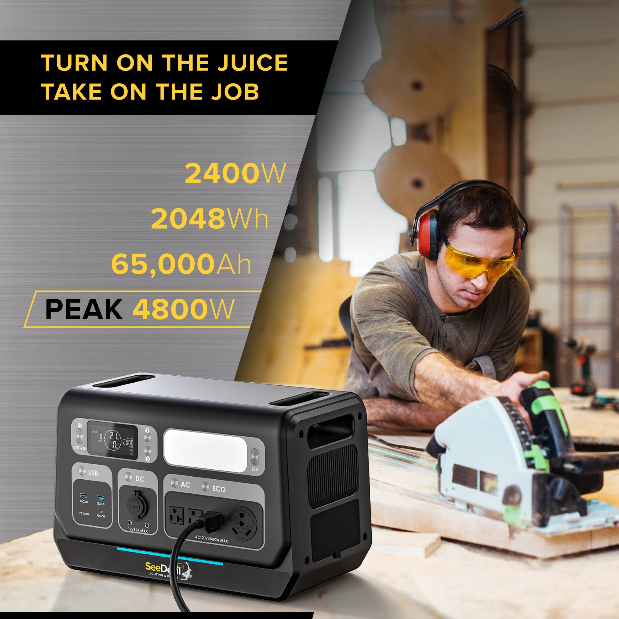 2400W 2048Wh Portable Power Station