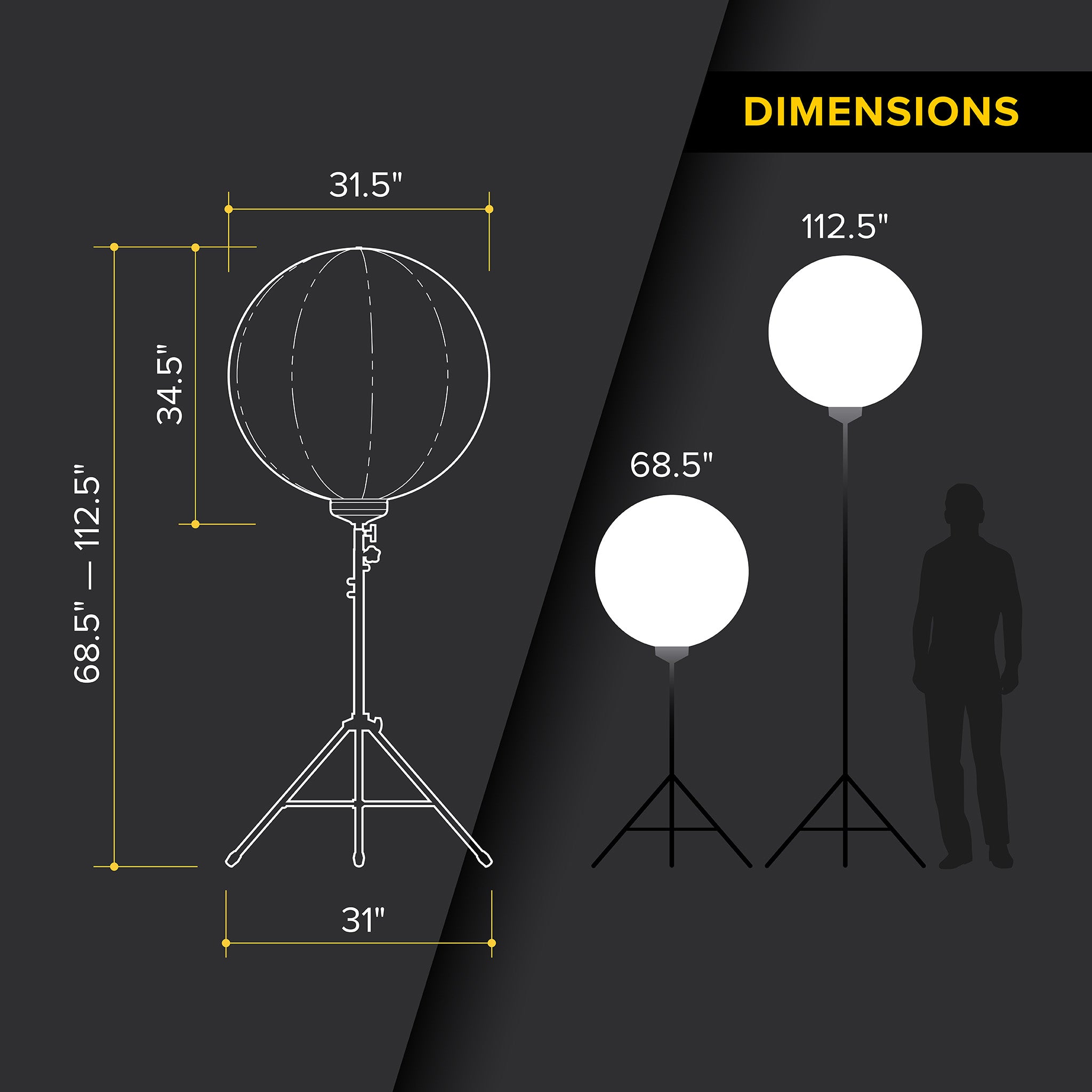 G3 100 Watt RGBW Balloon Light Kit