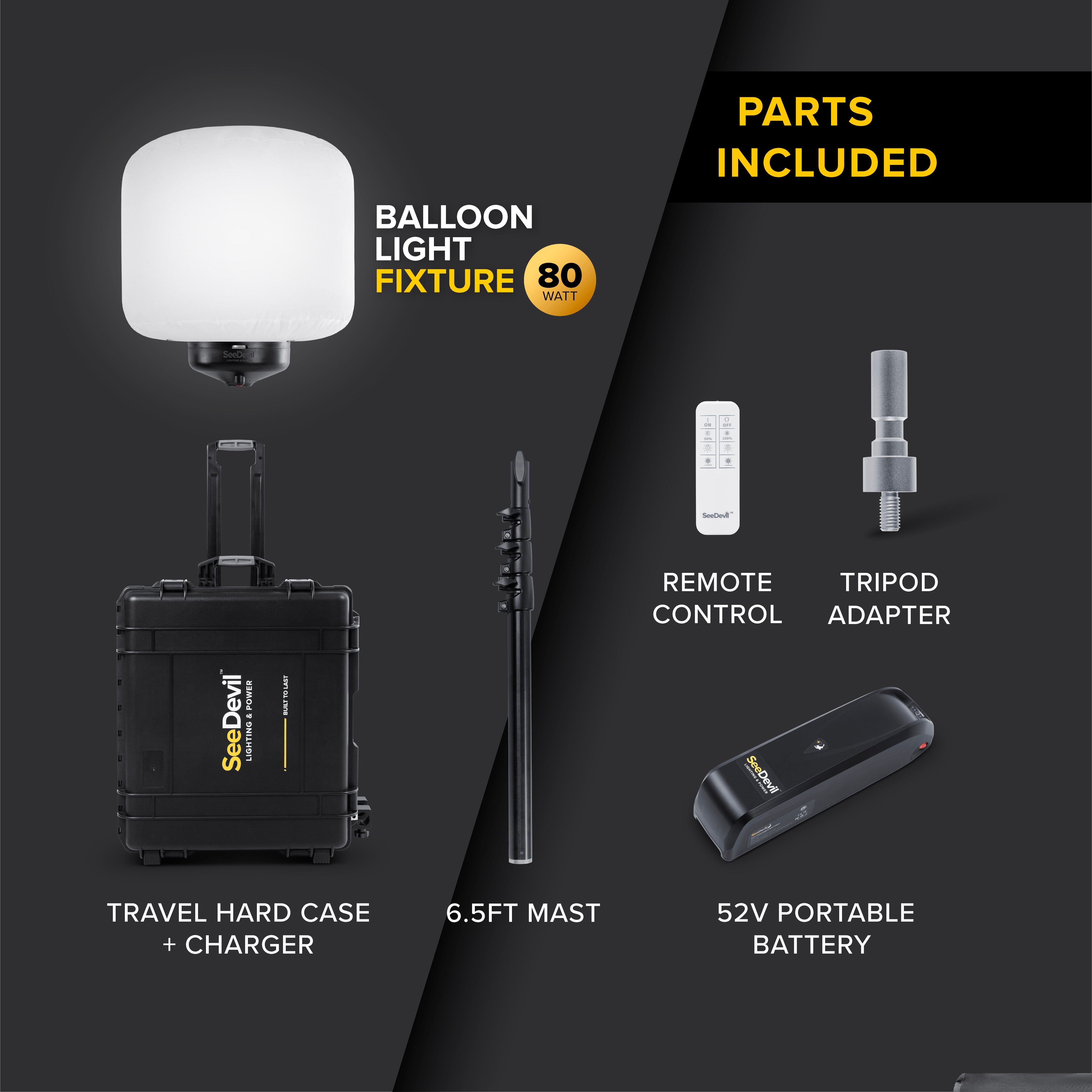 G3 80 Watt DC Rechargeable Quick-Pack Kit