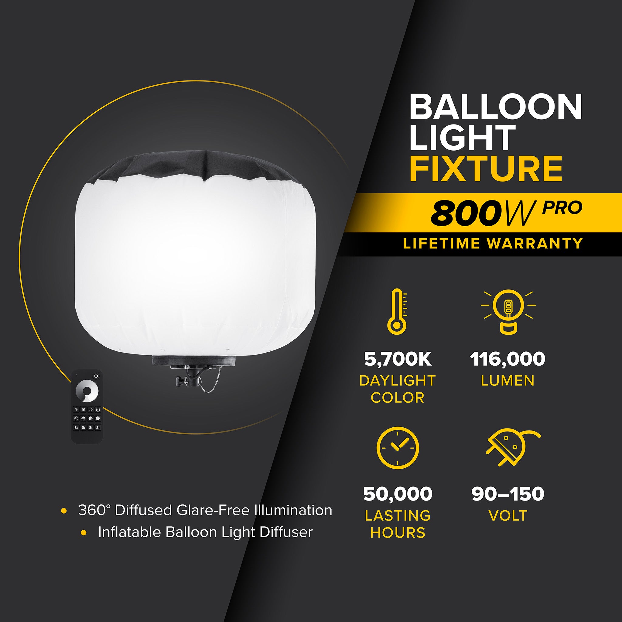 G3 800 Watt Balloon Light Fixture