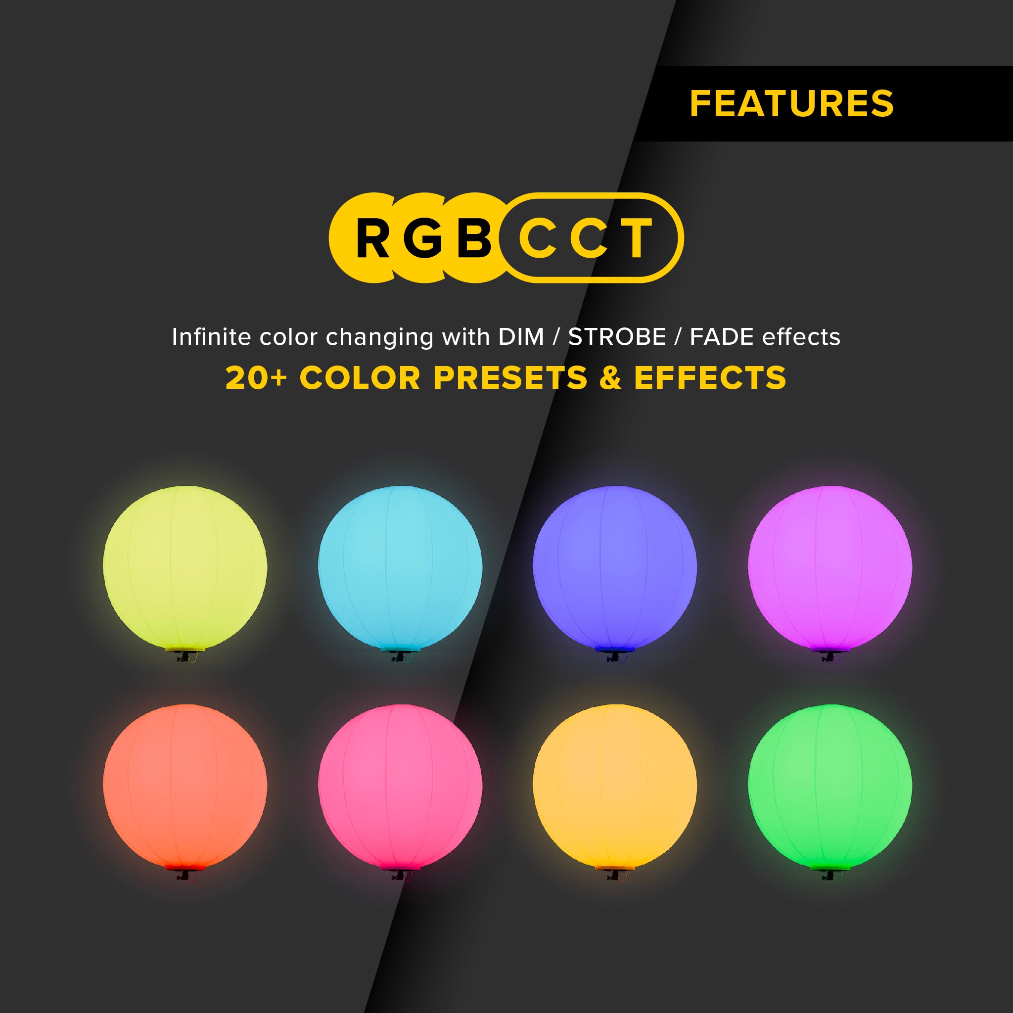 G3 400 Watt RGB+CCT Balloon Light Kit