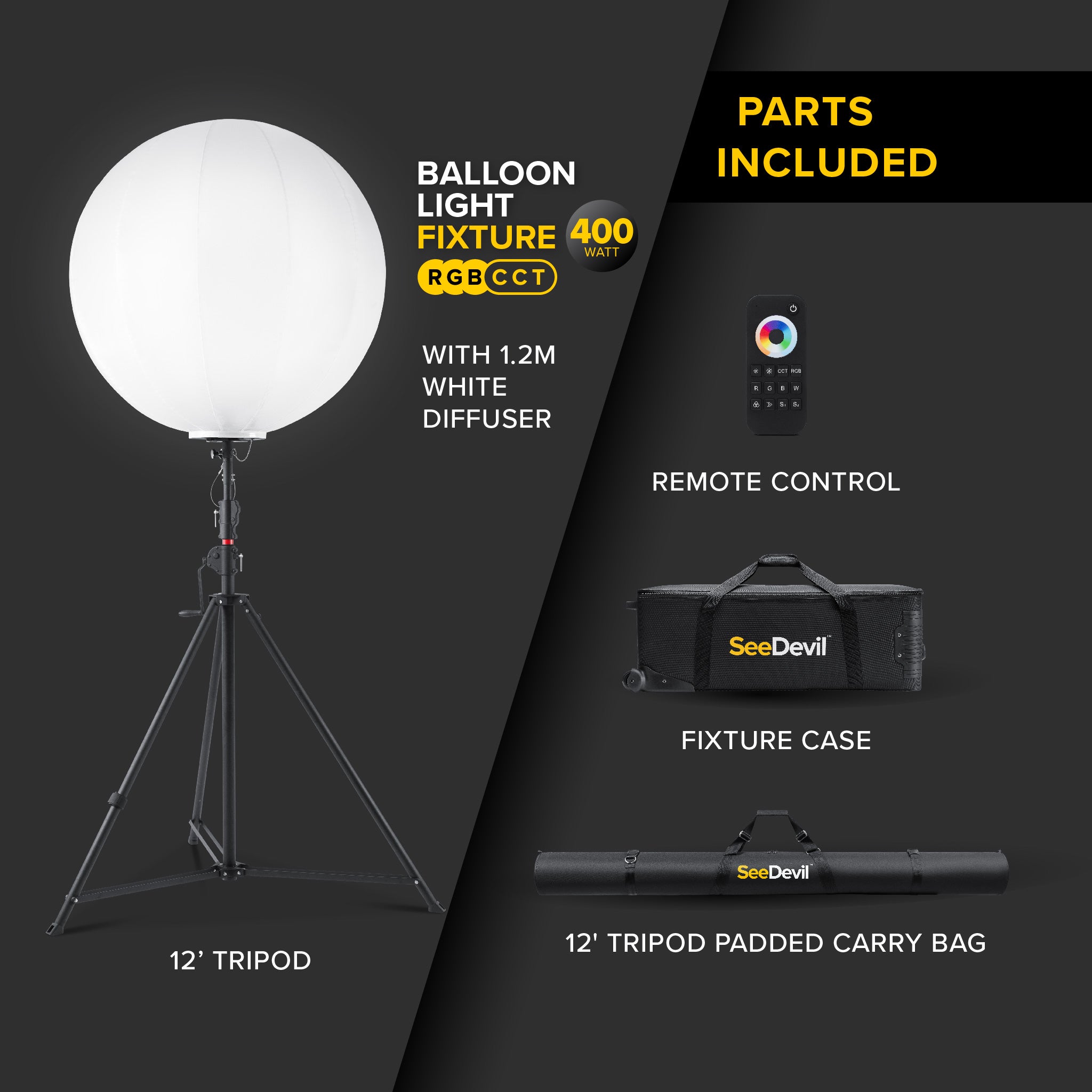 G3 400 Watt RGB+CCT Balloon Light Kit