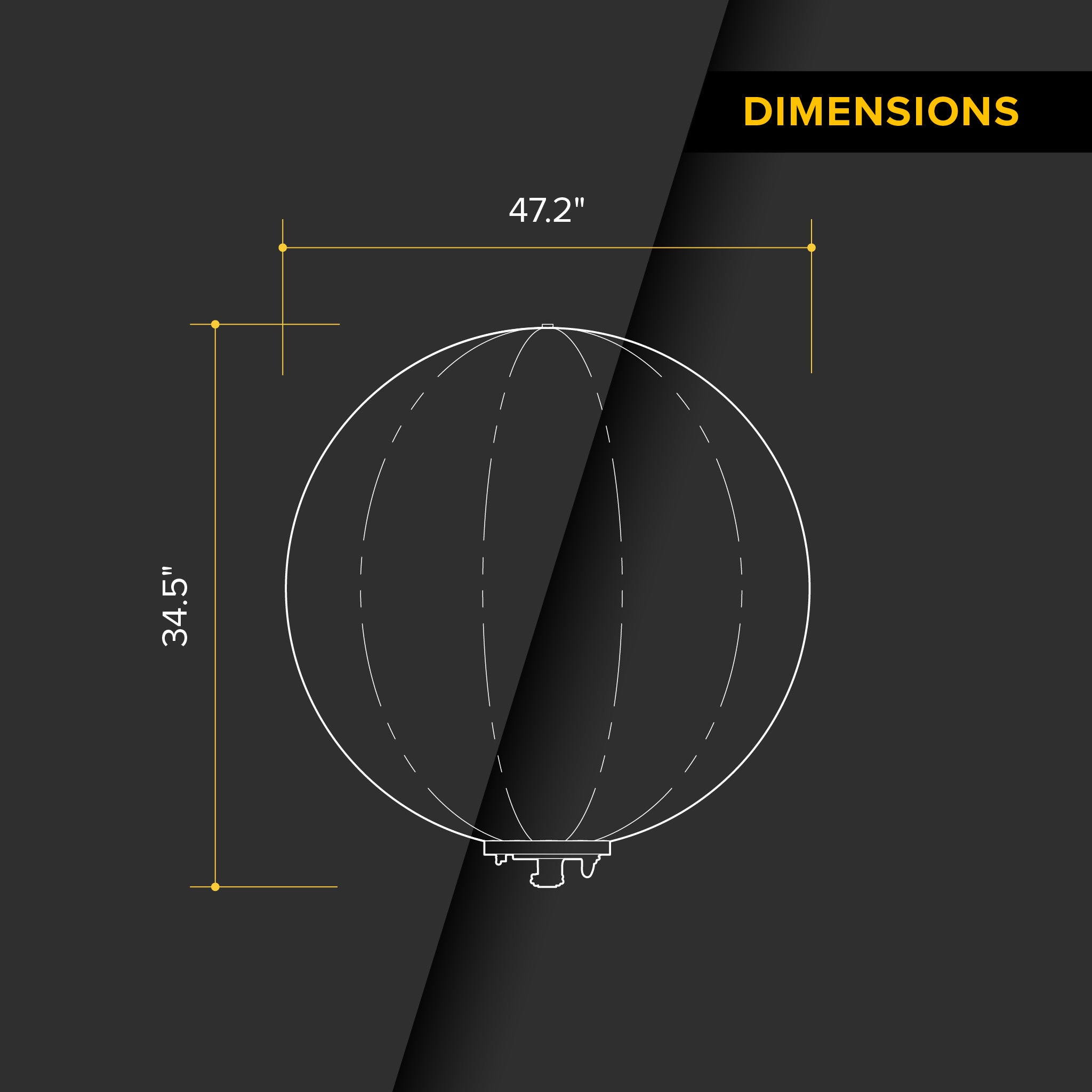 G3 400 Watt RGB+CCT Balloon Light Fixture