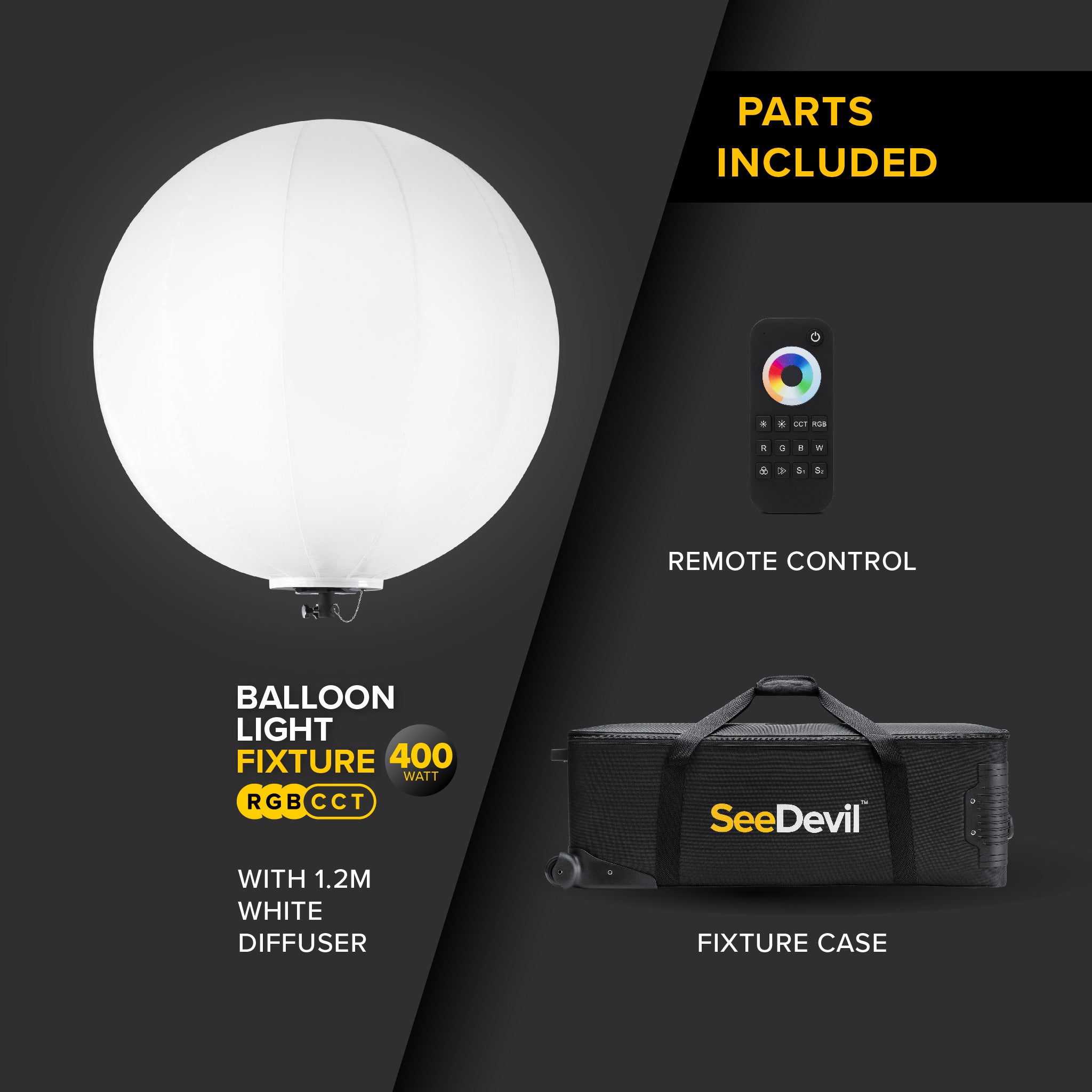 G3 400 Watt RGB + CCT Balloon Light Fixture