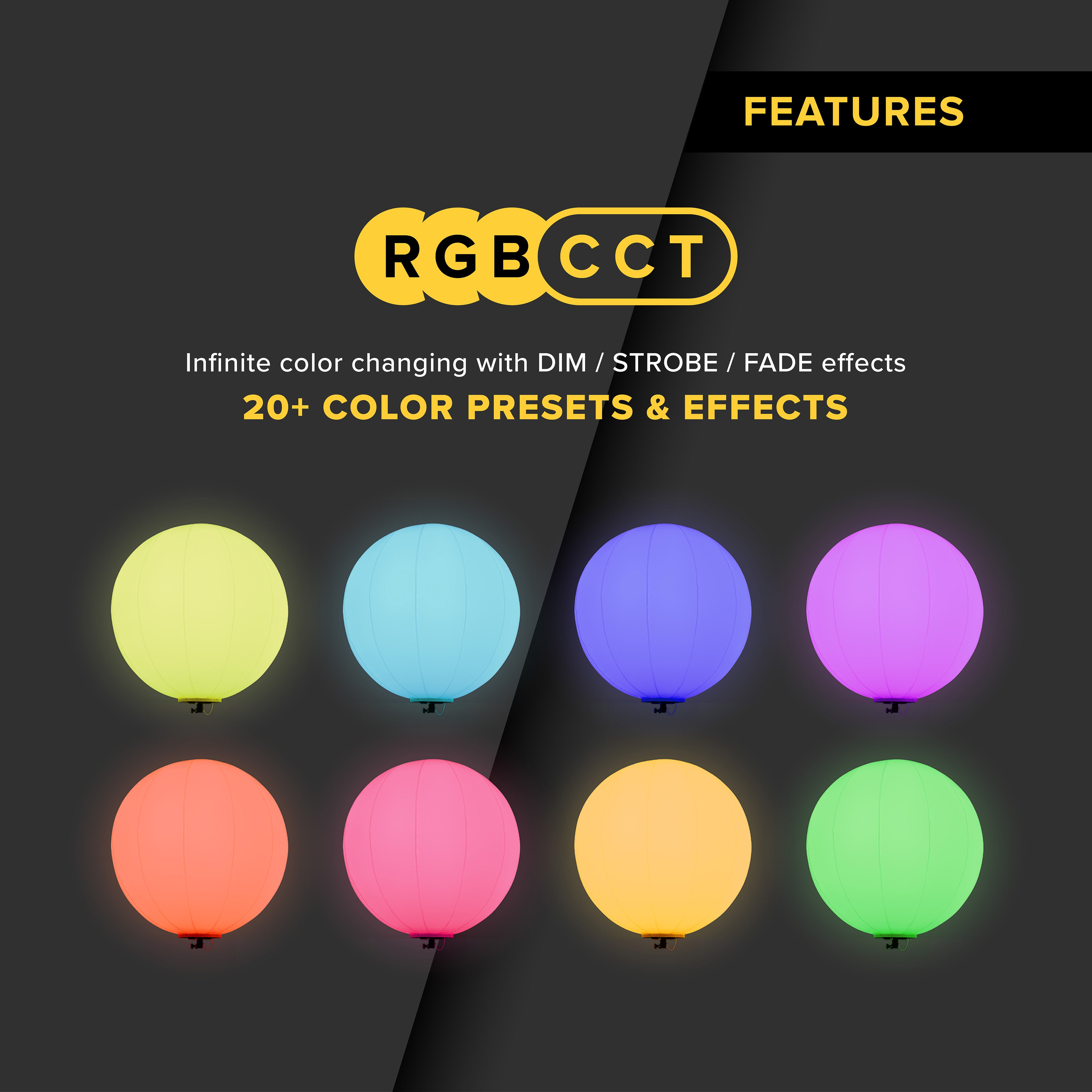 G3 400 Watt RGB+CCT Balloon Light Kit