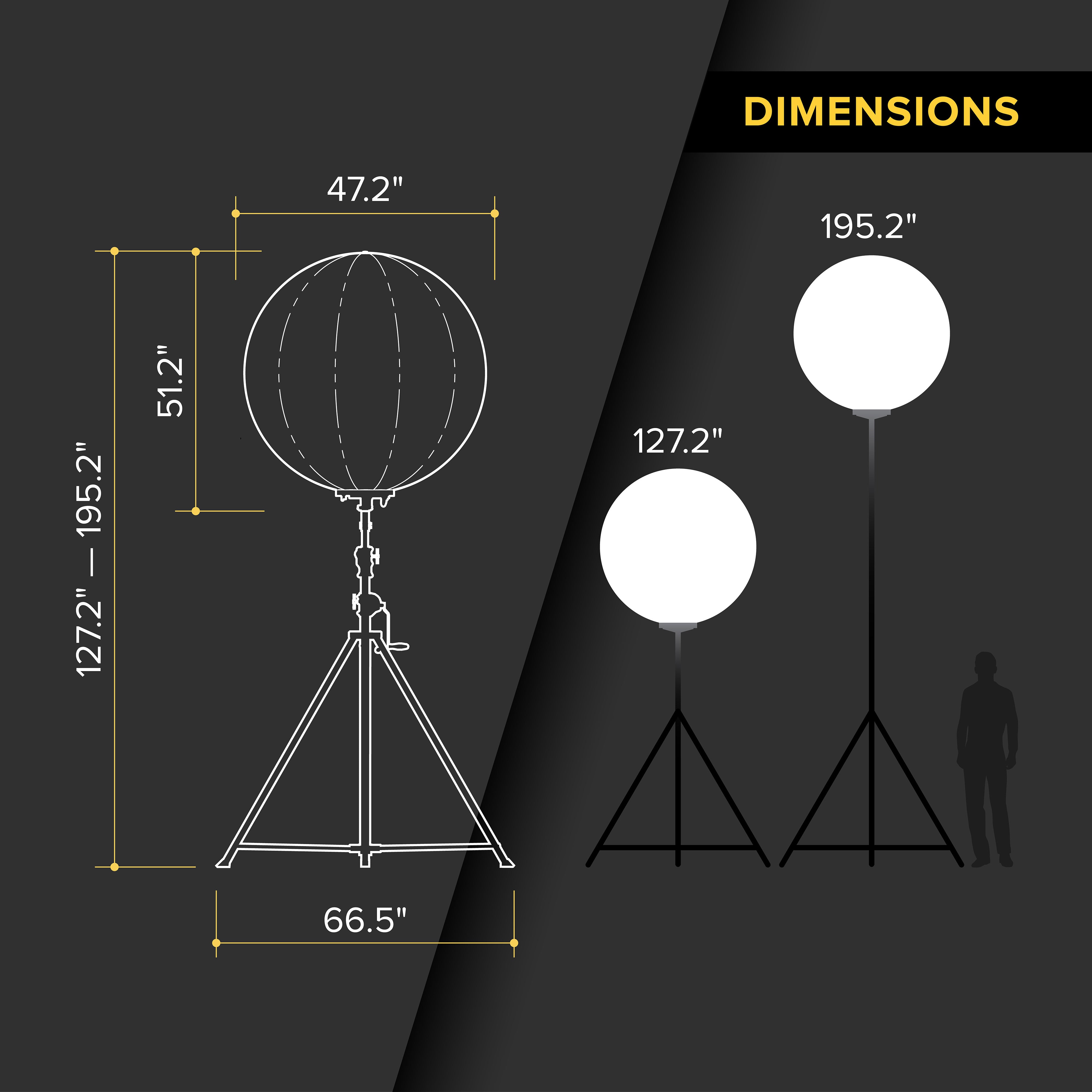 G3 400 Watt RGB+CCT Balloon Light Kit