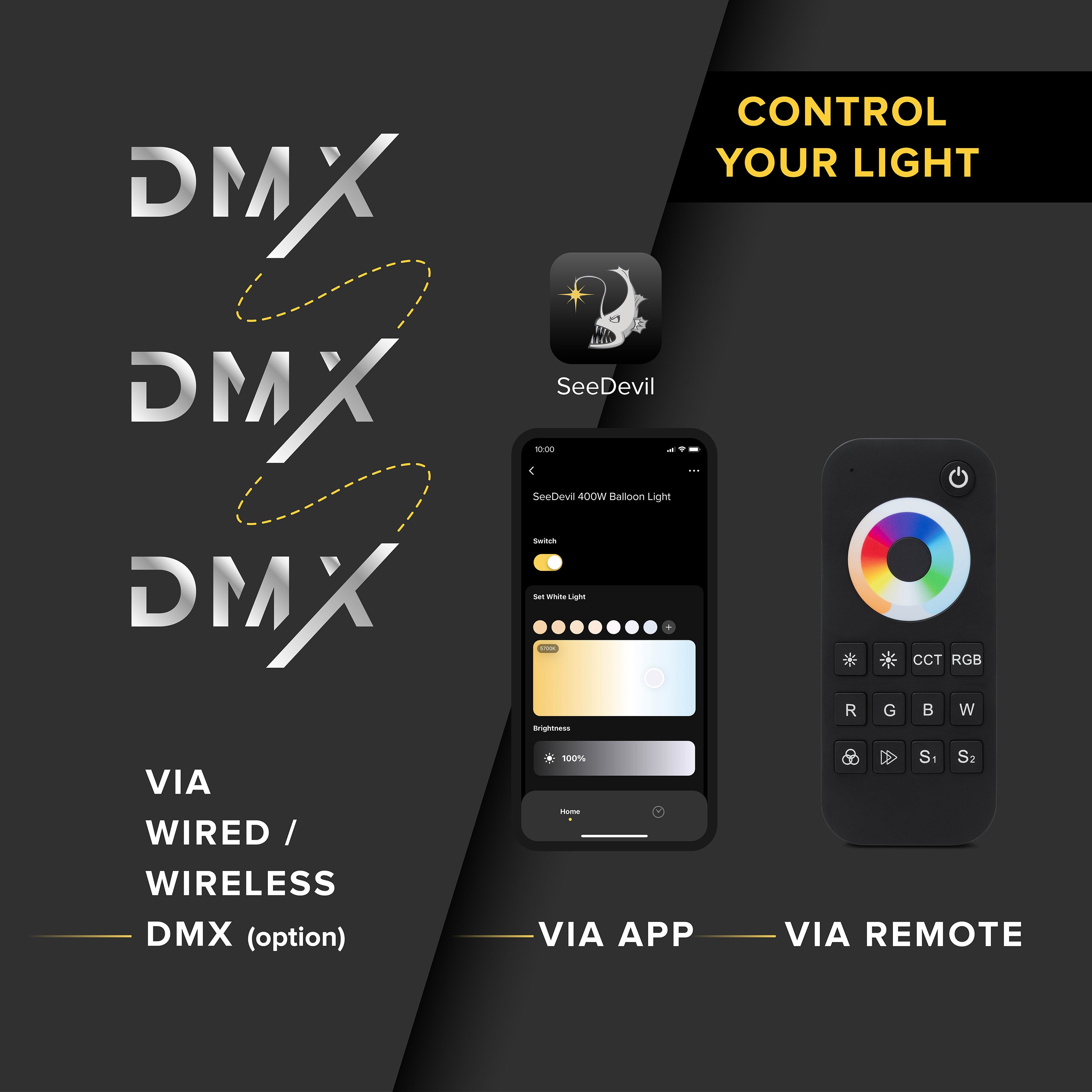 G3 400 Watt RGB+CCT Balloon Light Fixture