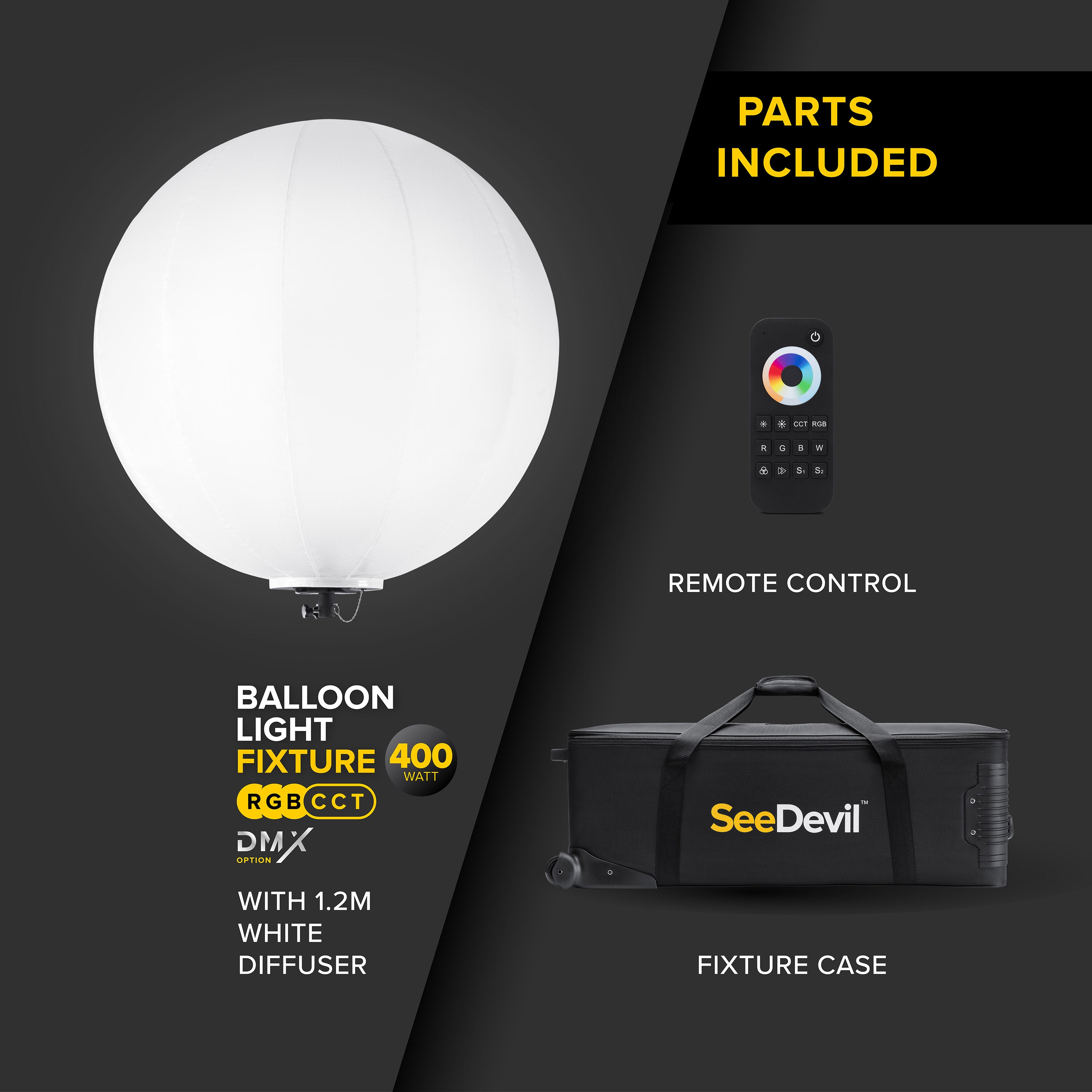 G3 400 Watt RGB+CCT Balloon Light Fixture