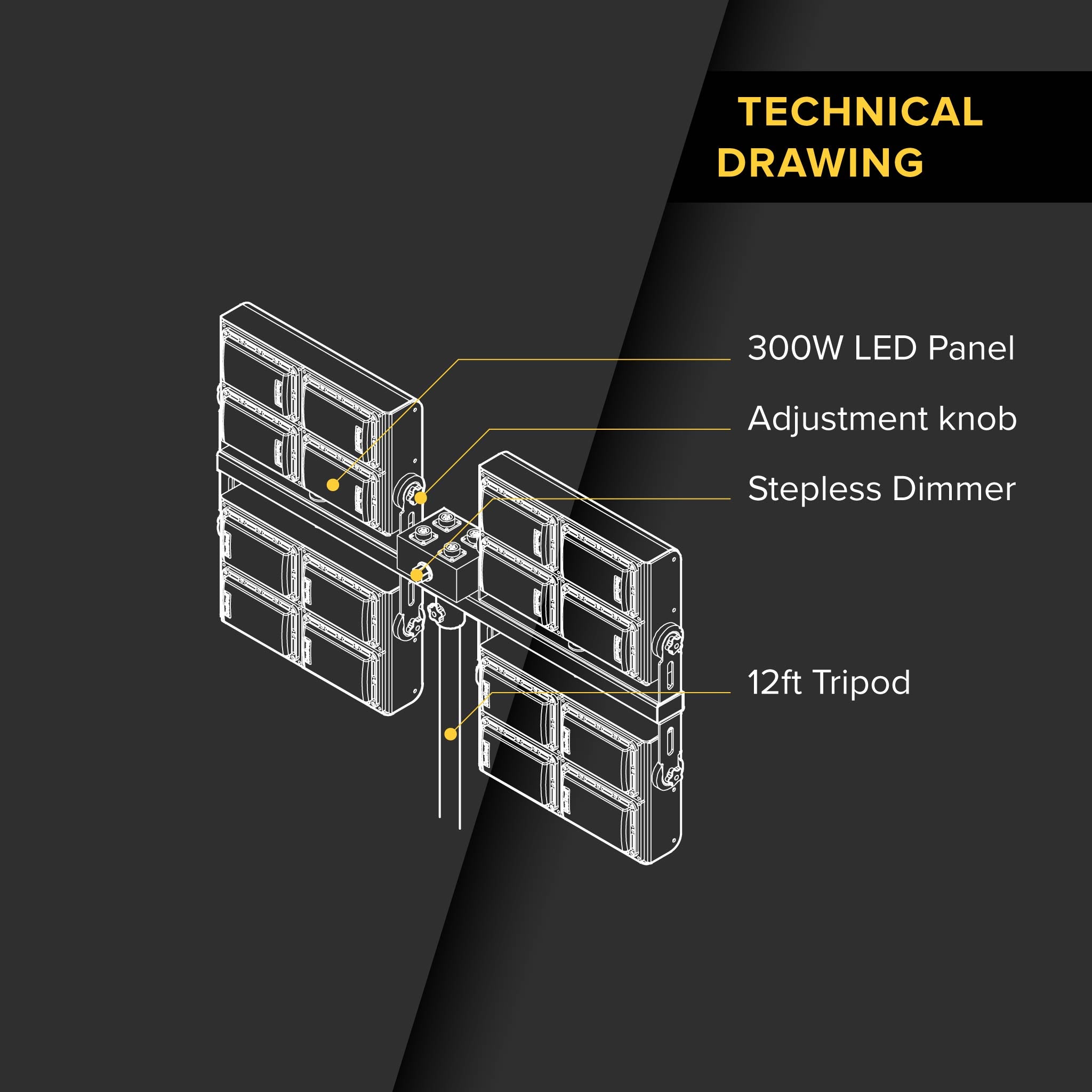 1200 Watt Flood Light Kit