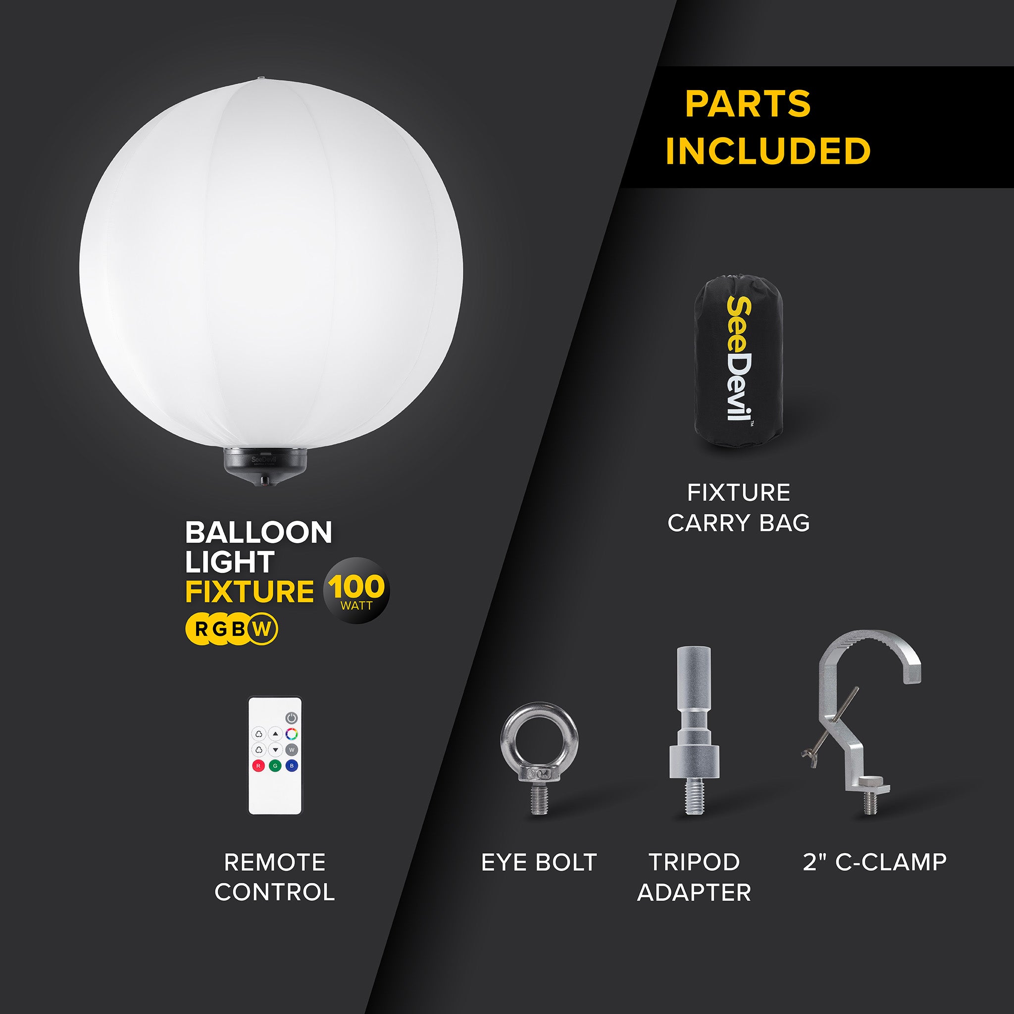 G3 100 Watt RGBW Balloon Light Fixture