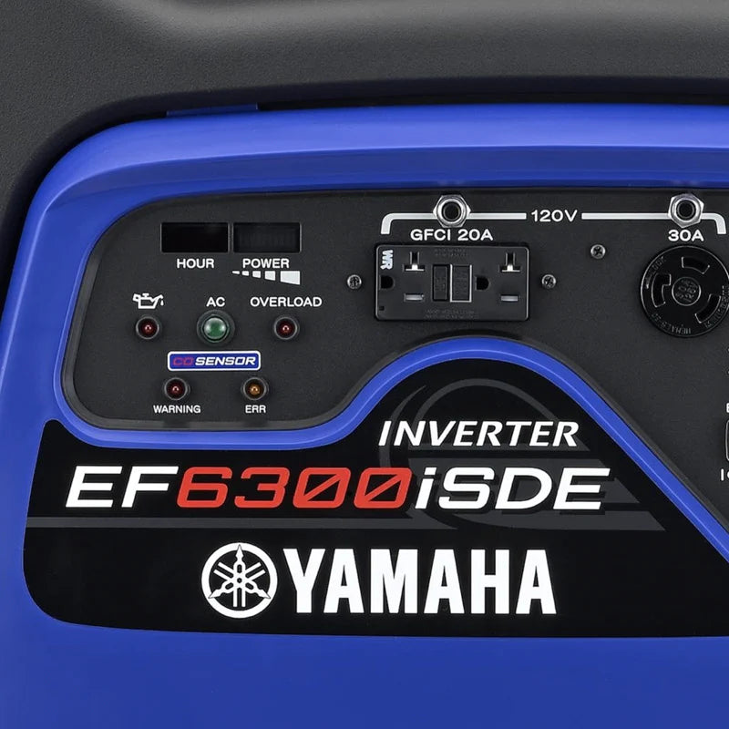 Yamaha EF6300iSDE 6300 Watt Generator left close up