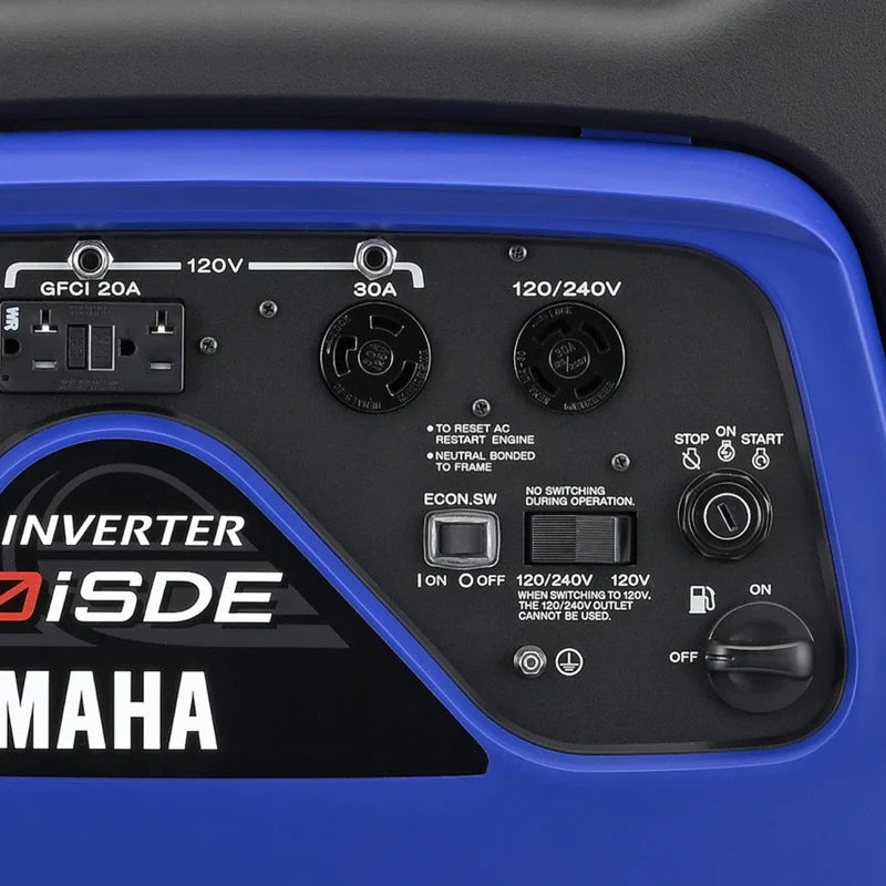 Yamaha EF6300iSDE 6300 Watt Generator right close up